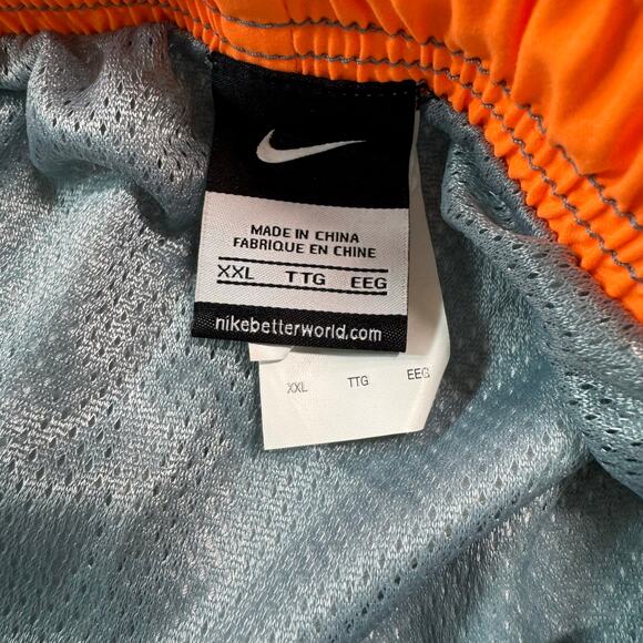 Nike NWT Men's Board Shorts Green with Orange Swoosh XXL - Picture 6 of 12